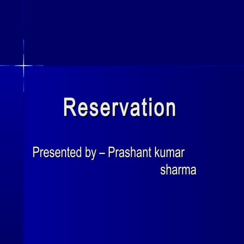 Reservation 