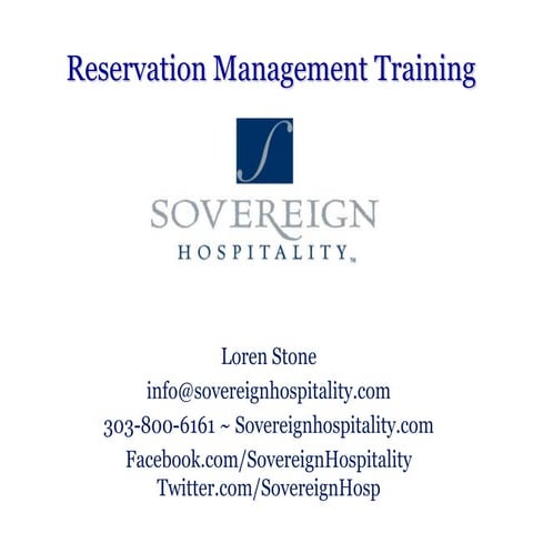 Reservation Training