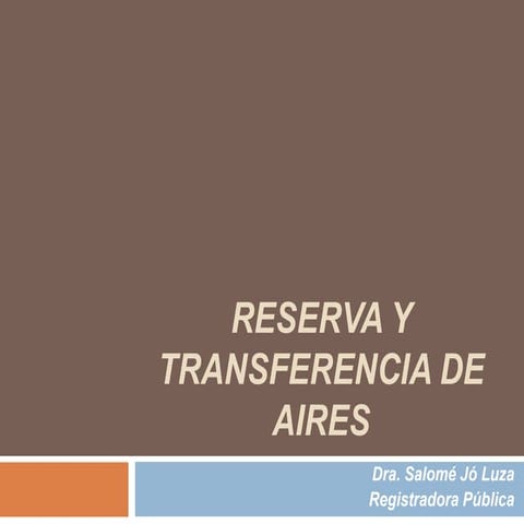 Reservaytransferenciadeaires