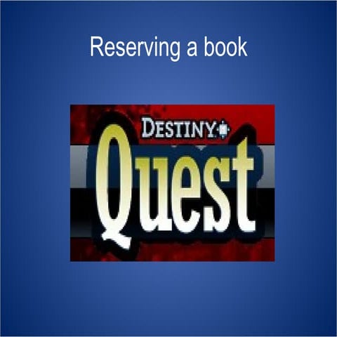 Reserve a Book