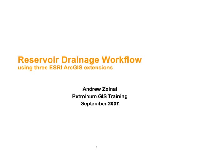 Reservoir drainage workflow new