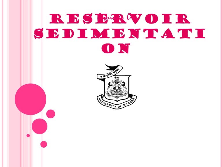 Reservoir sedimentation