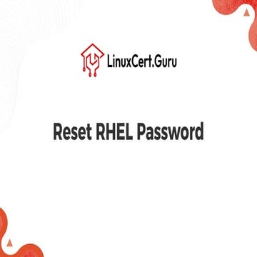 Reset RHEL Root User Password - RHCSA.pdf