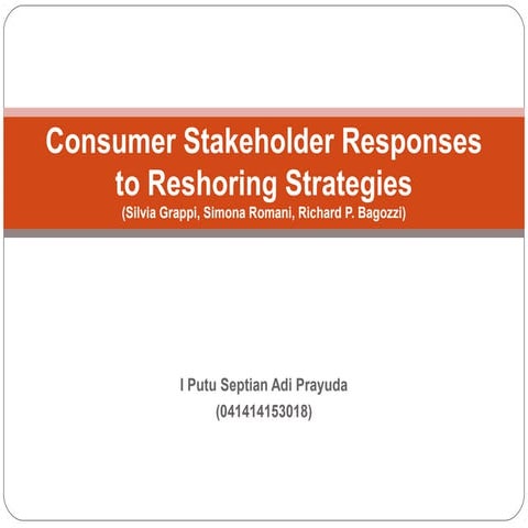 Reshoring strategies