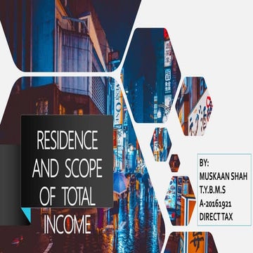 Residence  and  scope  of  total  income