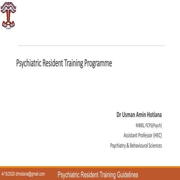 Psychiatric Residents Survival Guide guidelines june 26 2016