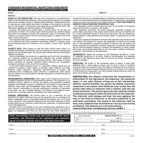 Sample inspection agreement | PDF