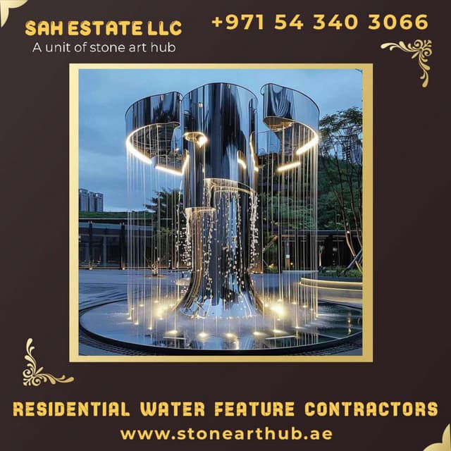 Residential Waterfall Water Feature Contractors in Dubai - ☎ +971 54 ...