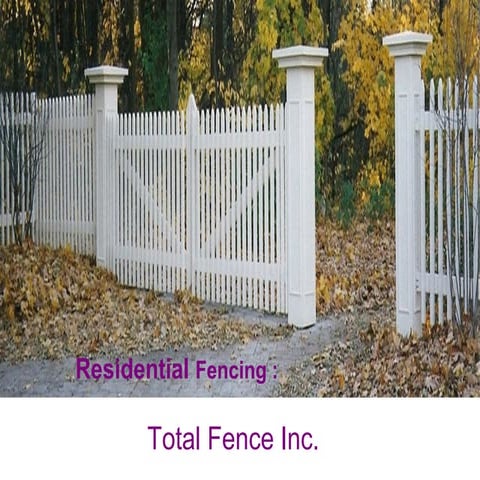 Residential fencing | PPT