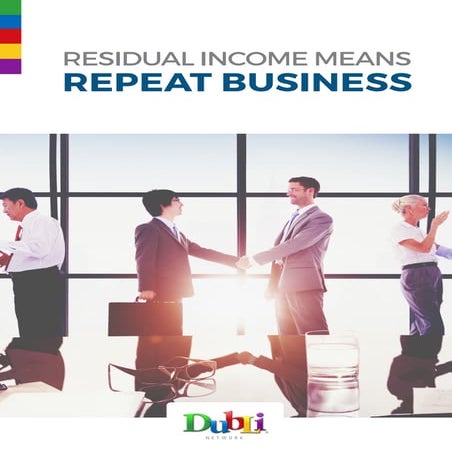 Dubli Network | Residual Income Means Repeat Business | PDF