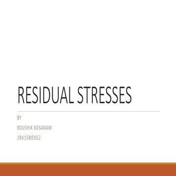 Residual stress