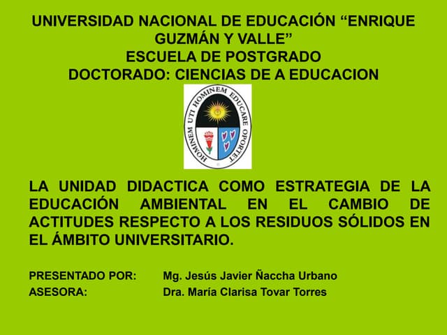 Residuos sólidos universitarios