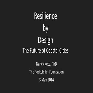 Resilience By Design: The Future of Coastal Cities