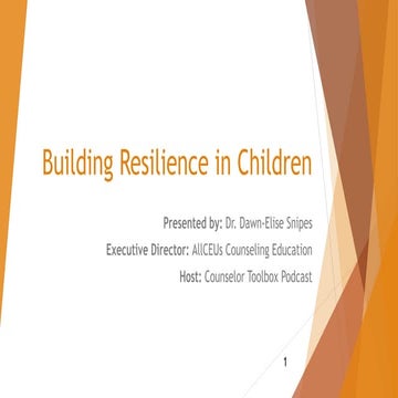 Building Resilience in Children