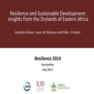 Resilience and sustainable developm...