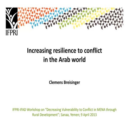 Increasing Resilience to Conflict in the Arab world