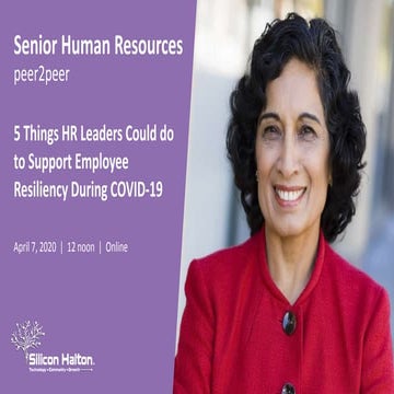 5 Things HR Leaders Could do to Support Employee Resiliency During COVID-19