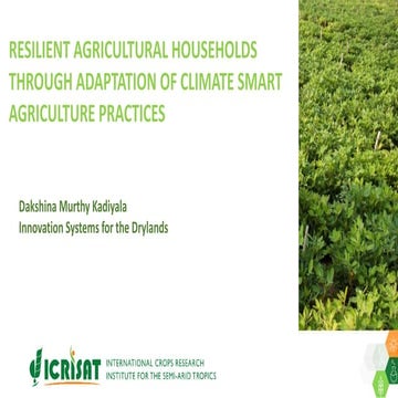 Resilient agricultural households through adaptation of climate smart ...