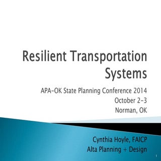 Resilient Transportation Systems OK...