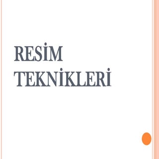 Resi̇m tekni̇kleri̇