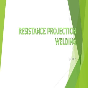 Resistance projection welding