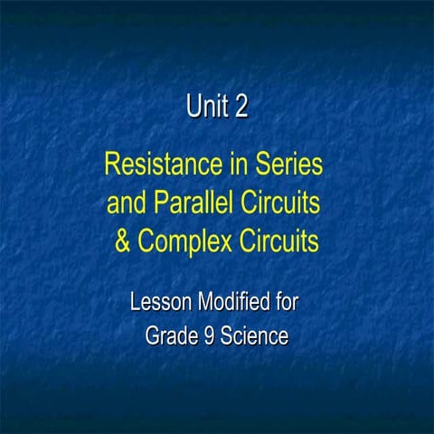 Grade 9, U2-L5 Equivalent Resistance and Complex CCT's