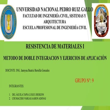 Resistencia de materiales trabajo doble integracion