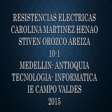 Resistencias electricas 