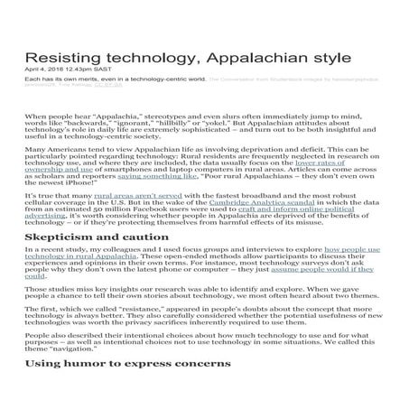 Resisting technology