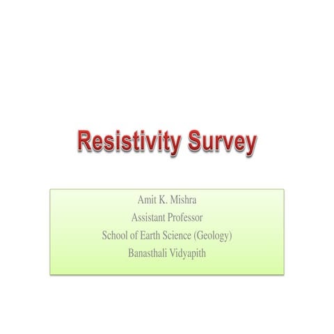 Resistivity Survey