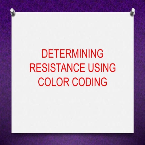 Resistor color coding 
