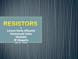 Resistance In Circuits Ppt Resistance In Circuits Ppt