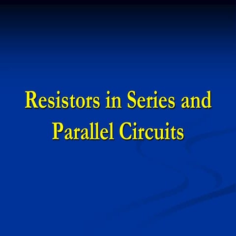 Resistors measurement in series and parallel circuits