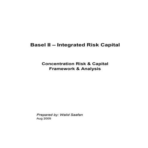 Basel II – Integrated Risk Capital