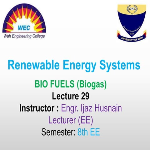 Res lecture 29 biogas