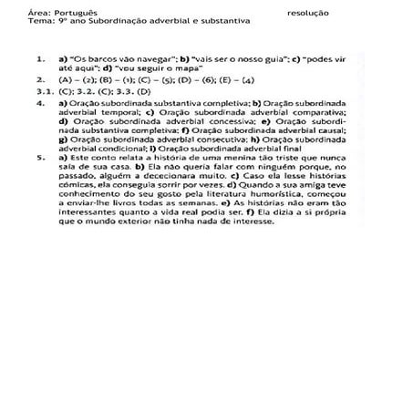 Resol.PT 9º ano Subordinação adverbial e substantiva.doc