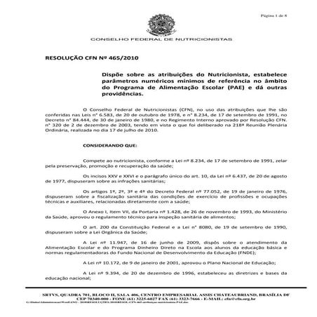 Resolução 465 - CFN