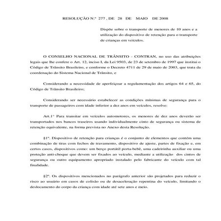 Resolucao contran 277