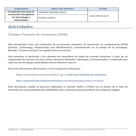 Analisis del proyecto tecnológico de innovación educativa "Course en Curs"