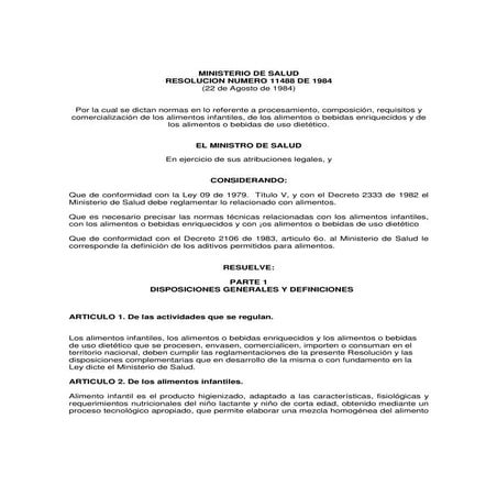 Resolucion 11488 de1984