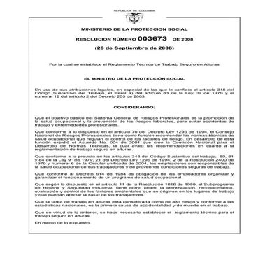 Resolucion 3673 de 2008
