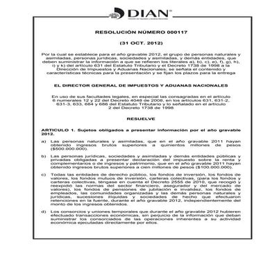 Resolucion 000117 31102012