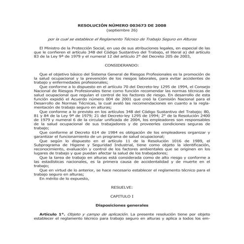 Resolucion 3673 de 2008