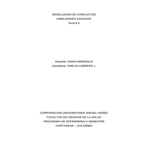 Habilidades sociales y resolución de conflictos | PPTX