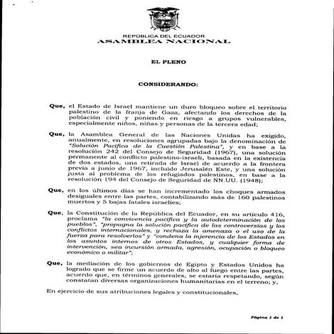 Resolucion franja de gaza