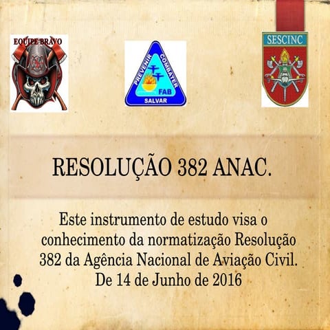 Resolução 382, 279 e 115 Anac