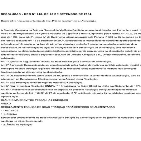 Resolucao rdc no 275 de 21 de outubro de 2002 - anvisa | PDF