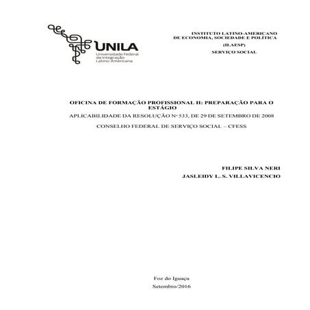 APLICABILIDADE DA RESOLUÇÃO CFESS 533/2008