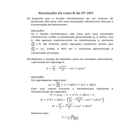 Resolução da lista 2 | PDF