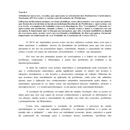 Resolução de problemas - Tarefa 1 (Talita Mazzali)